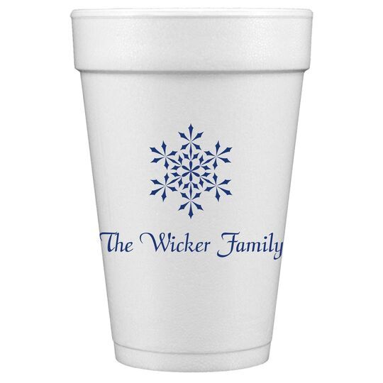 Simply Snowflake Styrofoam Cups
